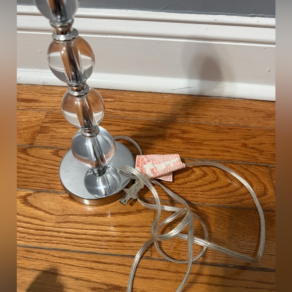 Modern Silver and Clear Glass Accent Lamp - Picture 6 of 6